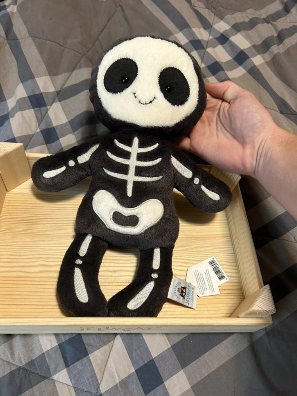 Jellycat SKELETON BOB Soft Plush Toy NWT SUPER CUTE Stuffed Halloween